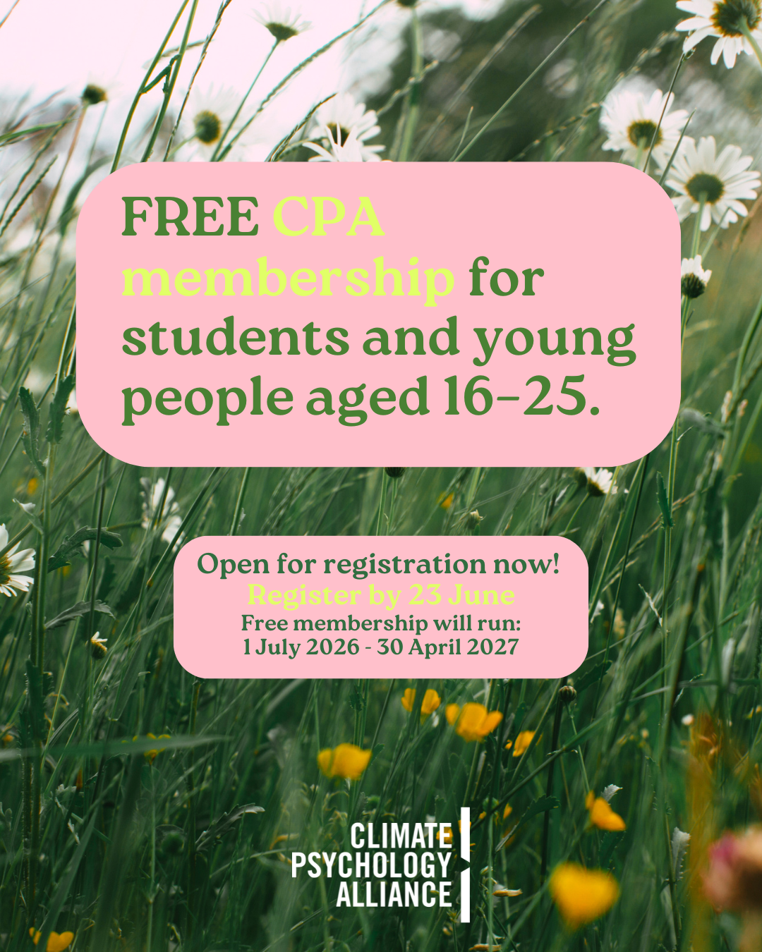FREE CPA membership scheme for students and young people aged 16–25: registration open now!